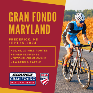 Gran Fondo Maryland, September 15th